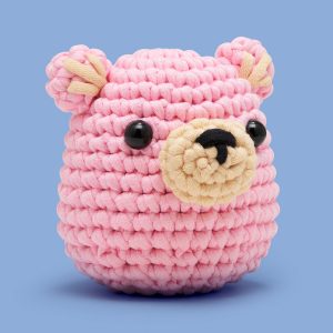 Walter the Bear Pink Crochet Kit | The Woobles