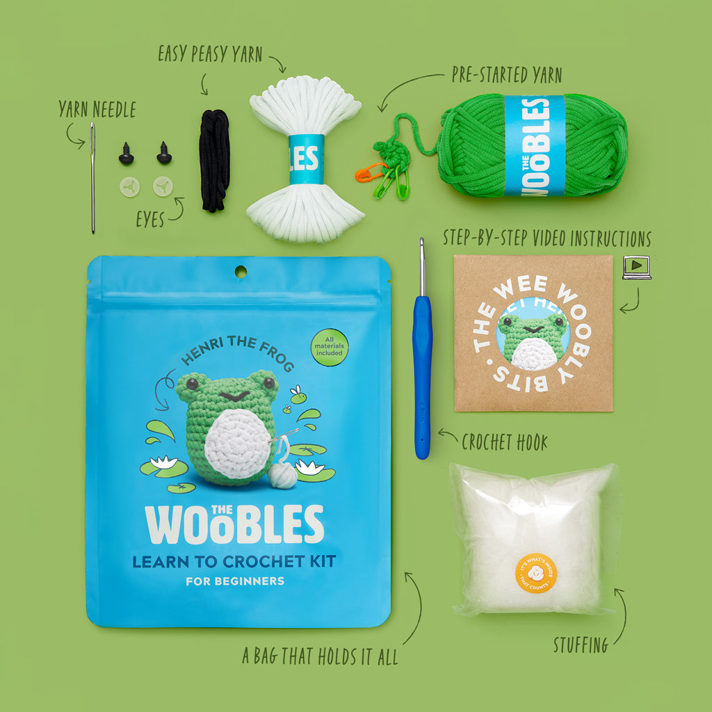 Frog Crochet Kit | Learn to Crochet with The Woobles - Image 2