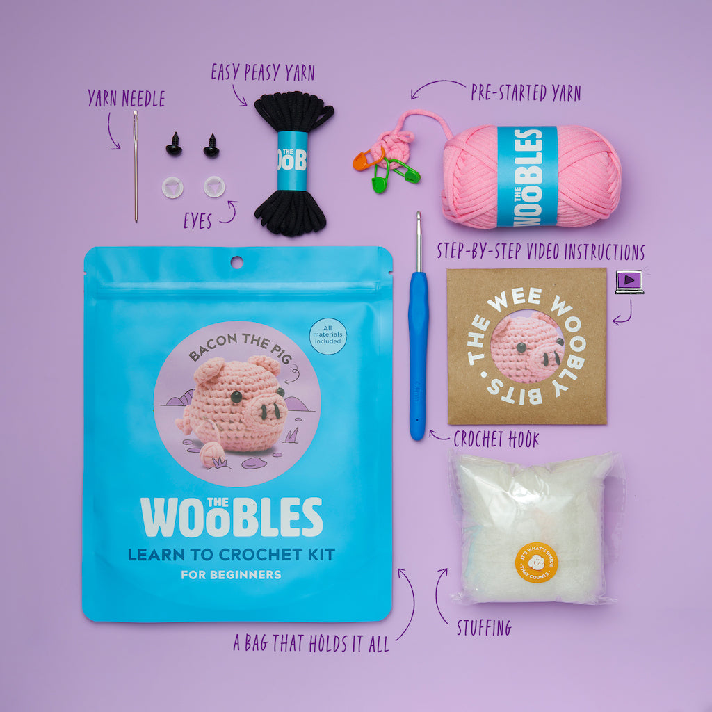 Pig Crochet Kit for Beginners | The Woobles - Image 2