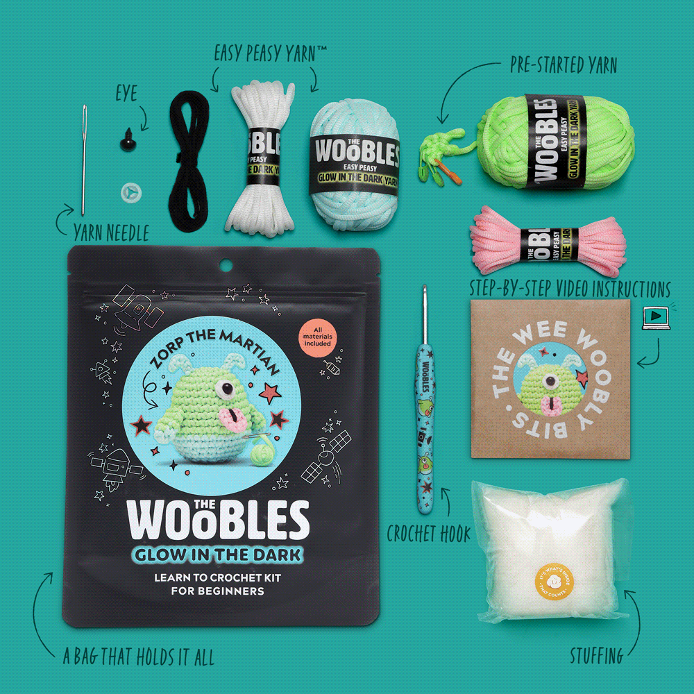Zorp the Martian Crochet Kit | The Woobles - Image 6