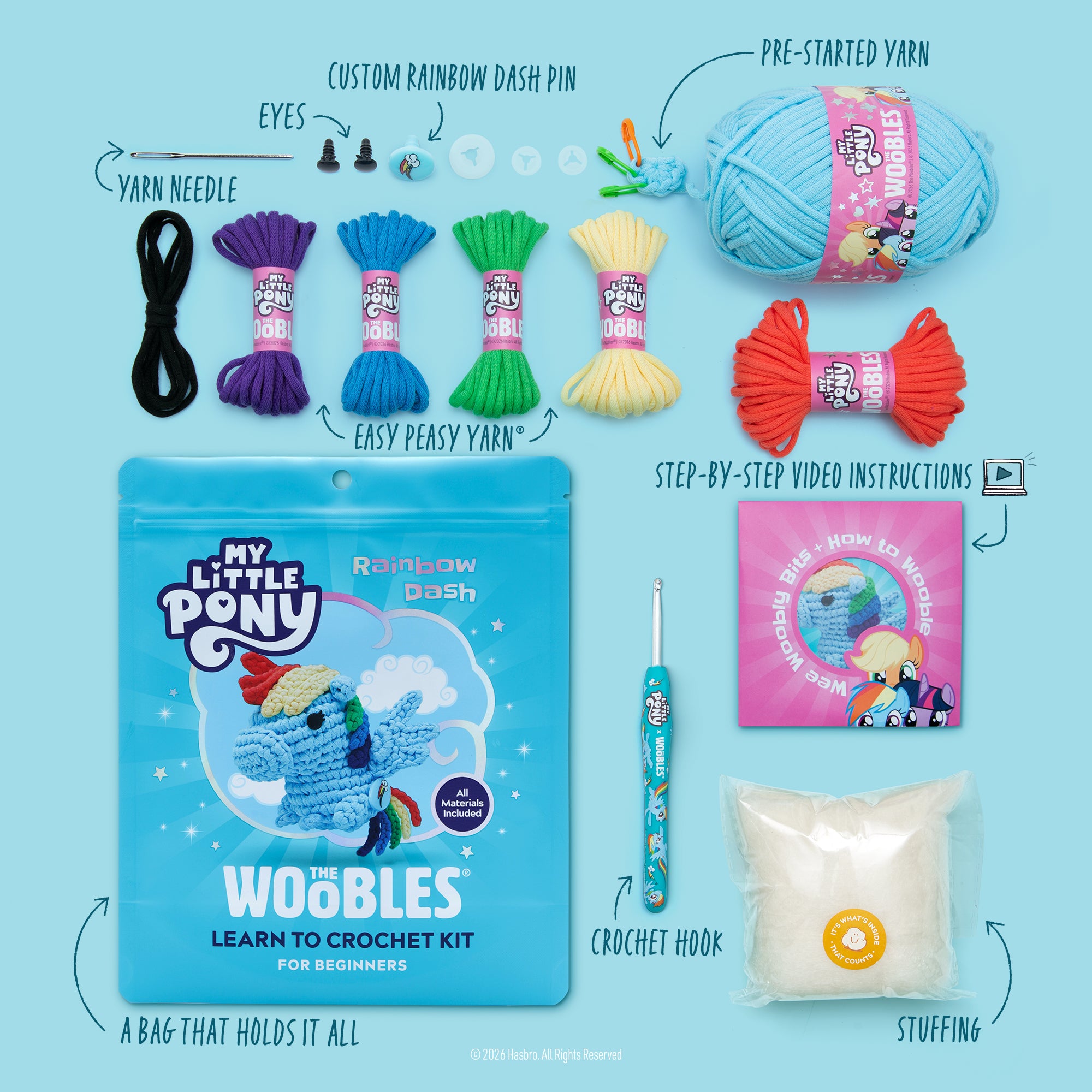 Rainbow Dash Crochet Kit | The Woobles - Image 2