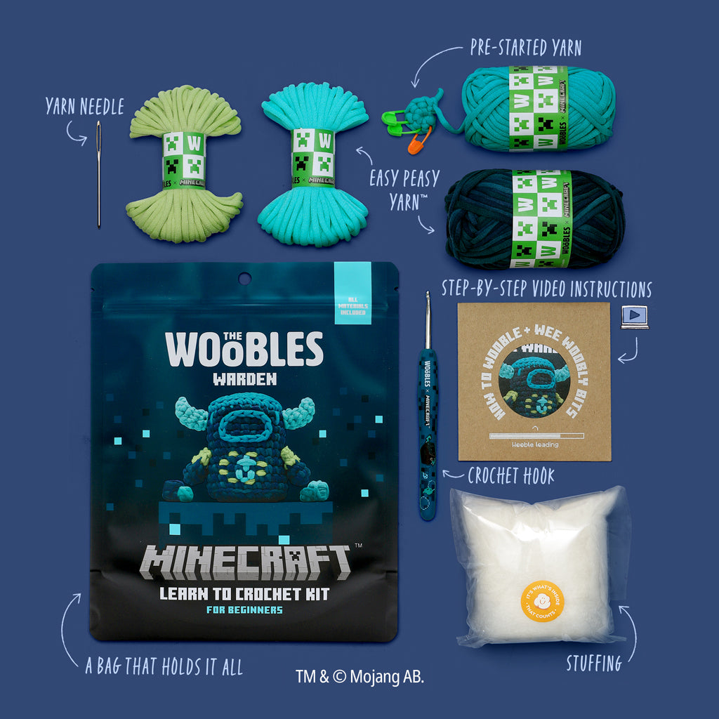 Minecraft Warden Crochet Kit for Beginners | The Woobles - Image 3