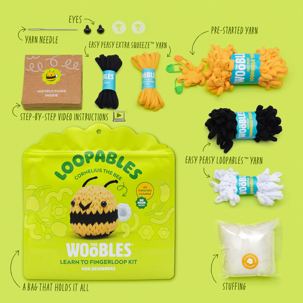 Cornelius the Bee Loopables™ Kit | The Woobles - Image 2