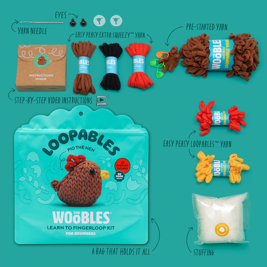 Pio the Hen Loopables Kit | The Woobles - Image 2