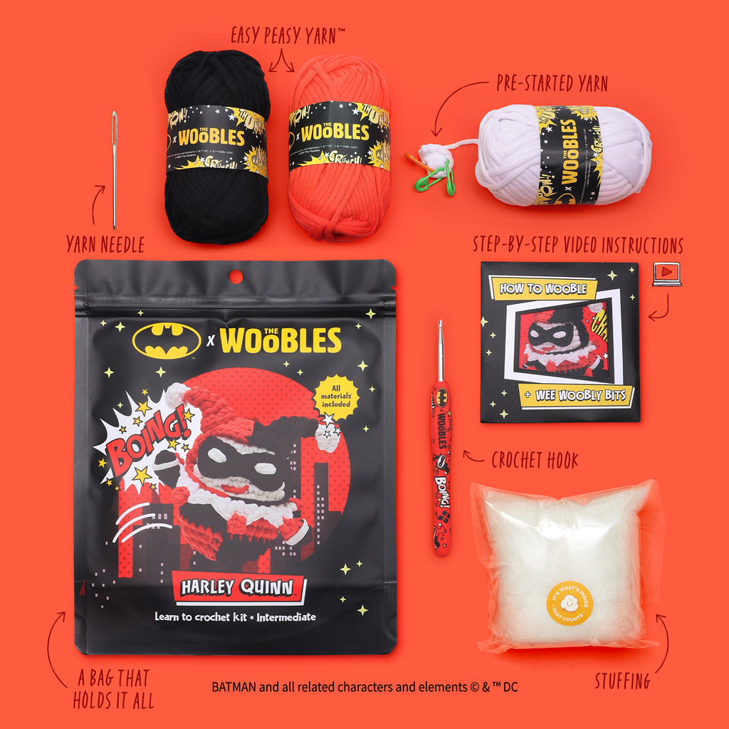 Harley Quinn™️ Crochet Kit for Beginners | The Woobles - Image 3