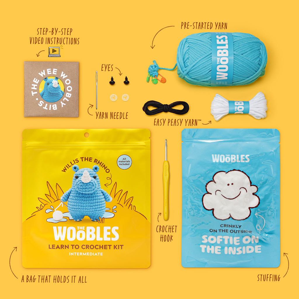 Willis the Rhino Crochet Kit | The Woobles - Image 3